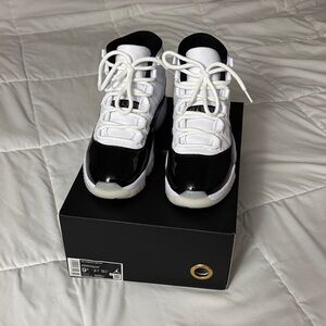 Nike Air Jordan 11 Retro White Metallic Gold Black High-Top Sneakers
